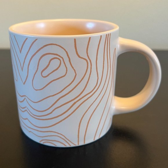 Set of 2  WK WHITNEY KERNEY Pastel Stoneware Mugs Abstract Incised Line Designs - Picture 4 of 7